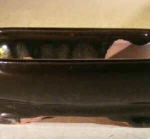 Black Ceramic Bonsai Pot - Rectangle6.0" x 5.0" x 2.0"