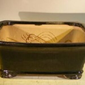 Black Ceramic Bonsai Pot- RectangleProfessional Series10" x 8" x 4"