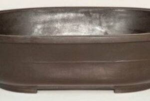 Brown Mica Bonsai Pot - Oval16.75" x 11.75" x 4.0"OD15.25" x 10.25" x