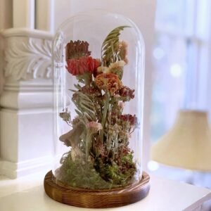 The Dried Zee Zinnia and Mushroom Terrarium