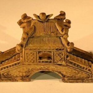 Miniature Ceramic Bridge Figurine1" x 3" x 2.5 Tall