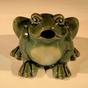 Miniature Ceramic Frog Figurine - 3"